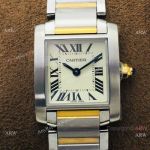 Super Replica Cartier Tank Francaise CC708177 Watch 2-Tone Cream Face